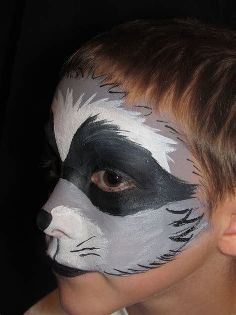 Raccoon For A Snow White Play Raccoon Makeup Face Painting Halloween