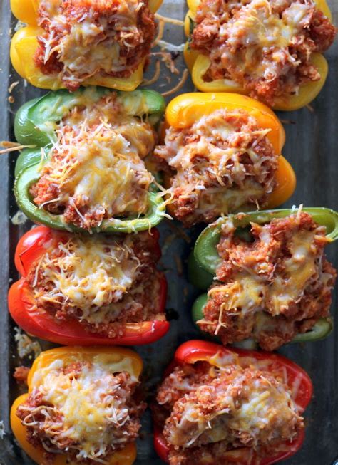 Delicious Quinoa And Turkey Sloppy Joe Stuffed Peppers A Healthy