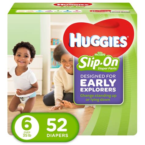 Huggies Little Movers Slip On Diaper Pants Size 6