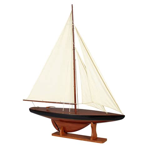 Model Sailboat With Display Stand At 1stdibs
