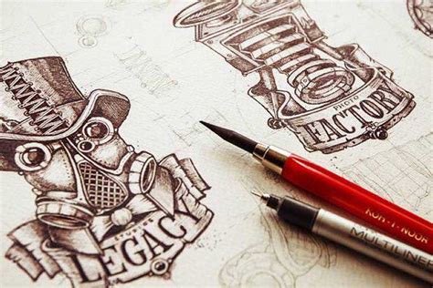 20 Inspiring Examples of Logo Design Sketching