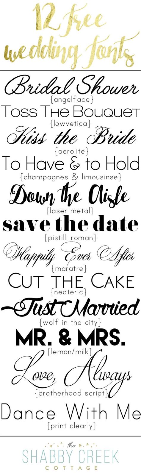 Wedding Fonts 12 Free Fonts For Personal Use Wedding Fonts