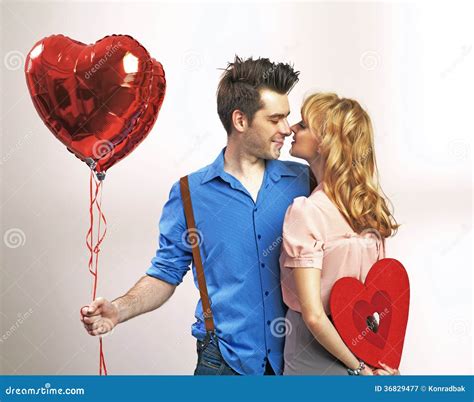 Attractive Young Couple During Valentine S Day Stock Image Image Of