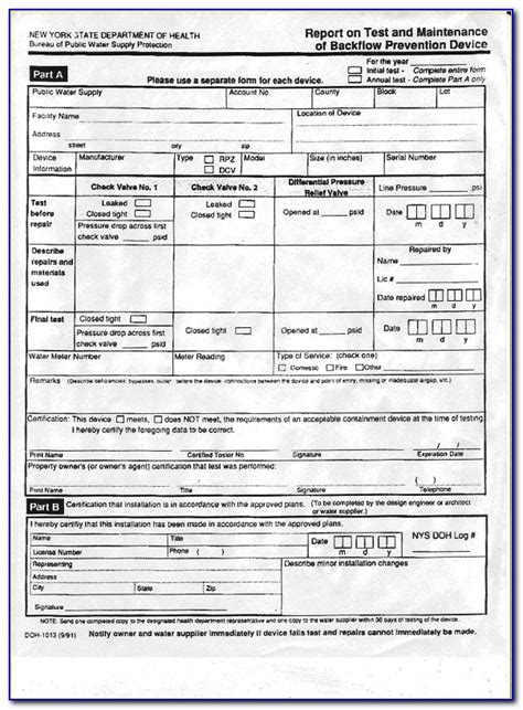 Start taking the hassle out of the job and making clean and professional paperwork today. Backflow Prevention Test Report Form - Form : Resume Examples #rykgAy85wn