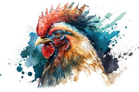Colorful Photo Realistic Rooster Stock Illustrations 376 Colorful