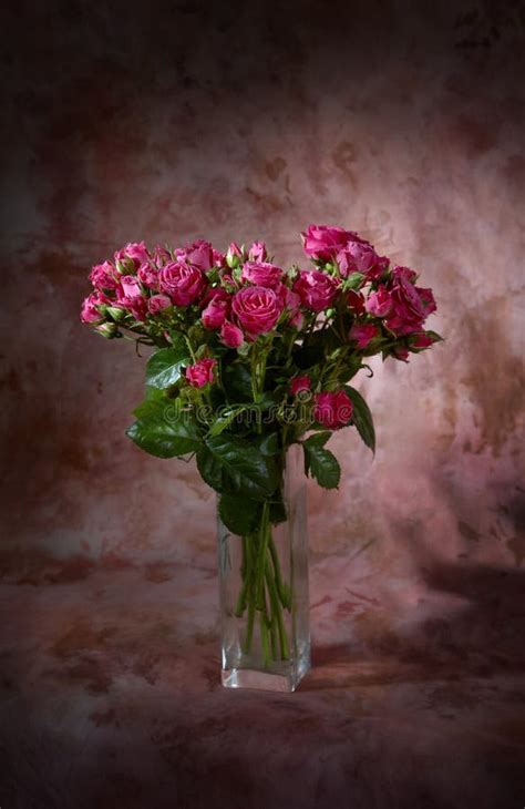 Bouquet Of Small Pink Roses Stock Image Image Of Dark Celebration