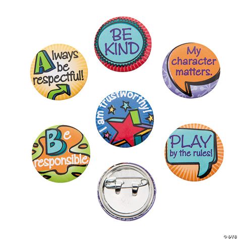 Good Character Mini Buttons Oriental Trading