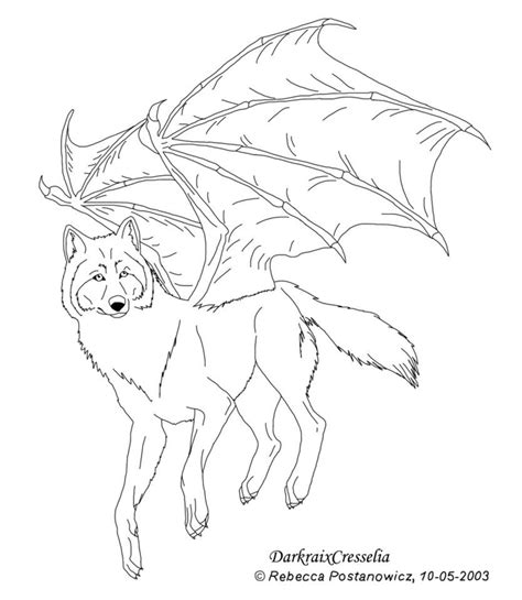 Free Wolves With Wings Coloring Pages Download Free Clip