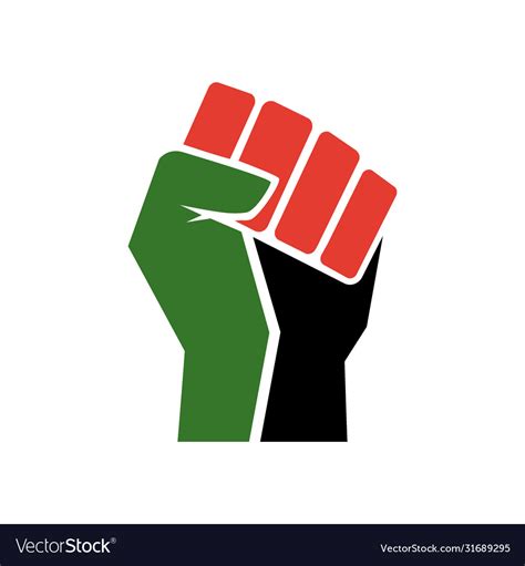 Raised Fist Symbol Black Lives Matter Logo Vector Image