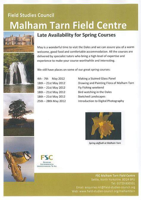 Malham Tarn Field Centre Late Availability For Spring Courses