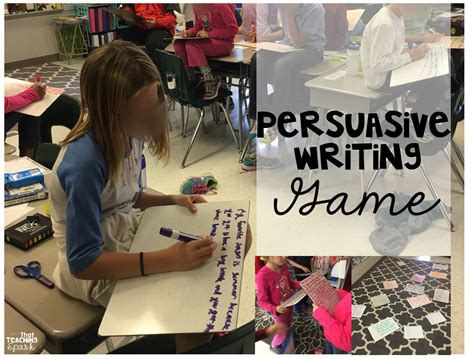 Persuasive Writing Game - That Teaching Spark | Persuasive writing, Writing games, Writing ...