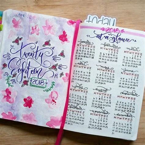The 25 Best Bullet Journal Year At A Glance Ideas On Pinterest