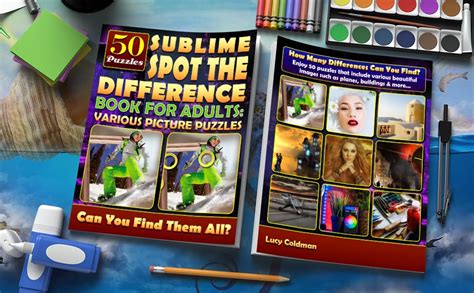 Sublime Spot The Difference Book For Adults Various Picture Puzzles