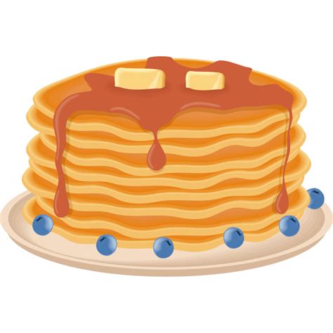 Pancakes With Honey And Blueberries 24098493 Png