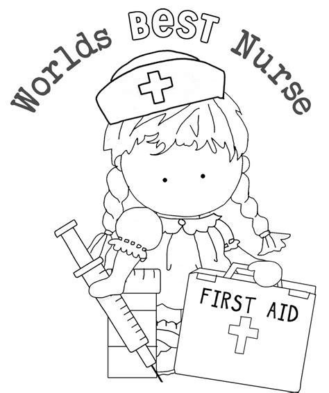 Nurse Applique Print Pattern Worlds Best Nurse Template