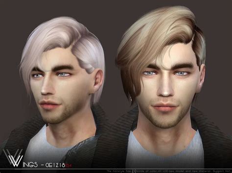 The Sims Resource Wings Oe1218 Sims 4 Hairs Sims 4 Hair Male Sims