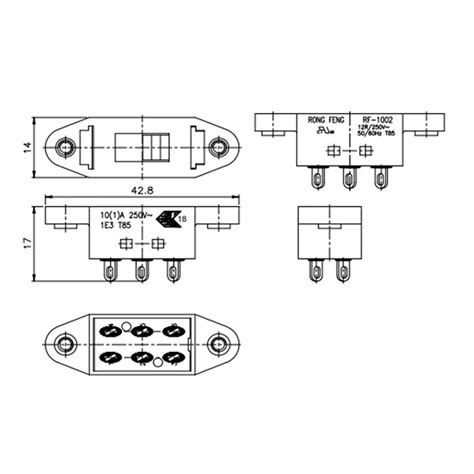 110v To 220v 6 Terminals Spdt Dpdt 2 Position Vertical Voltage Selector