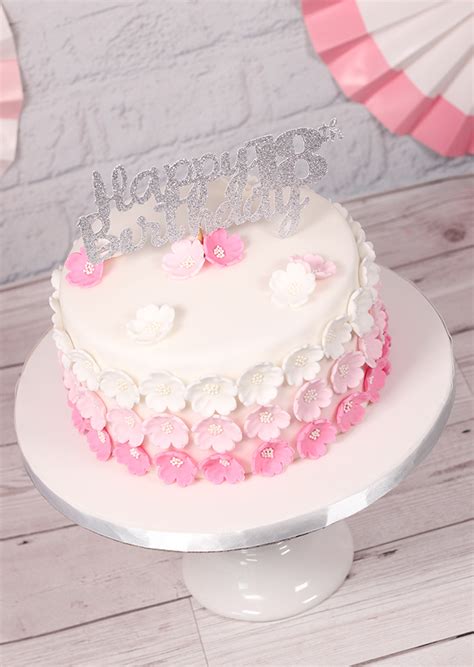 Pink Ombre Flower Cake Cakey Goodness