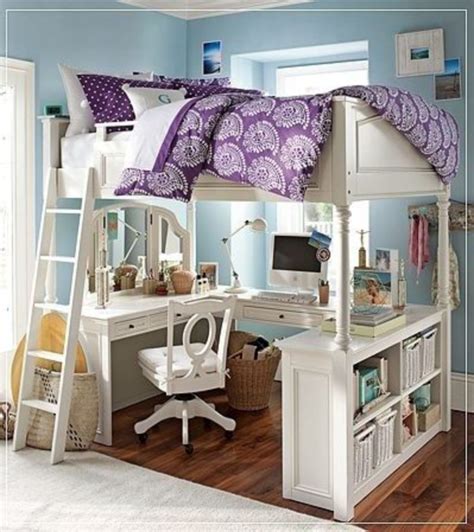 Awesome Cool Loft Bed Design Ideas And Inspirations 8 Bed With Desk Underneath Girls Bedroom