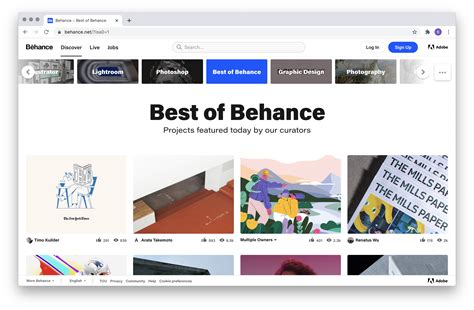 Guide Discover Creative Work On Behance Behance Helpcenter