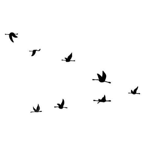 Flying Bird Flock Silhouette Vector Png Flying Birds Silhouette Flock