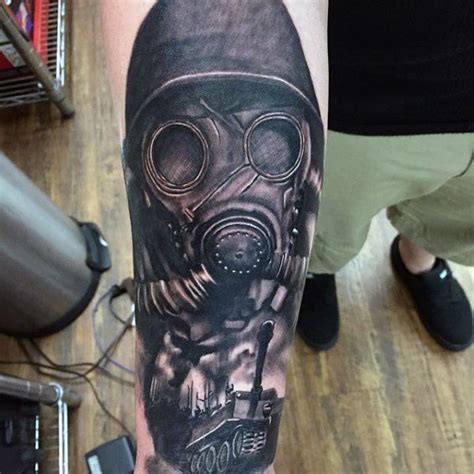 Zombie Gas Mask Tattoos