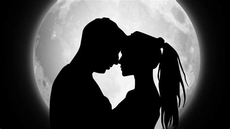 Download Moon Love Couple Dark Art Wallpaper 1920x1080 Full Hd Images