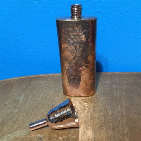 Handcrafted Pure Hammered Copper Mini Flask Funnel