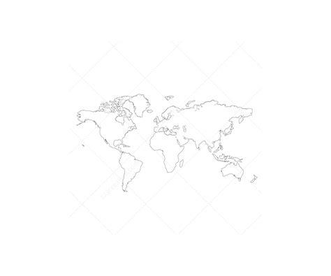 World Map Outline Vector Dotted
