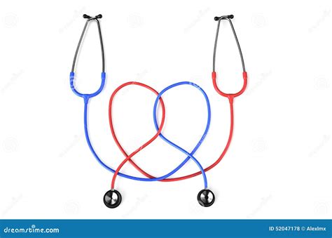 Stethoscopes In Heart Shape Stock Illustration Illustration Of