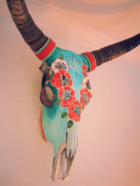 Image Result For Painted Cow Skulls Deer Skull Art Cow Skull Decor