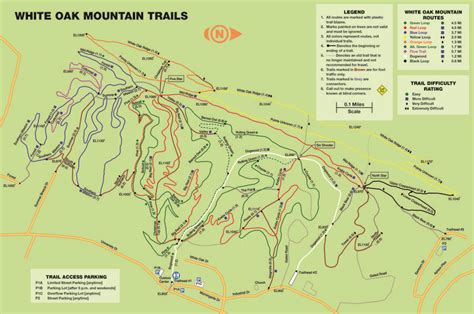 Official Trail Map For The White Oak Area