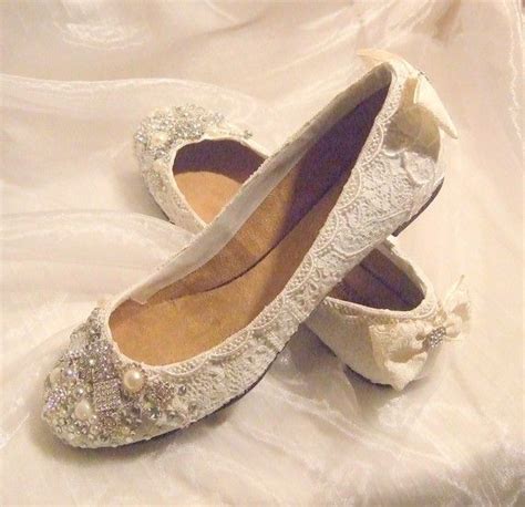 Wedding Ballet Flats Vintage Lace Bridal Shoes Twinkle Toes