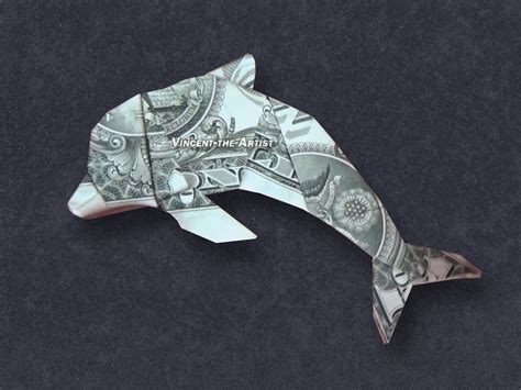 Dolphin Money Dollar Origami Fish Animal Money Origami Dollar