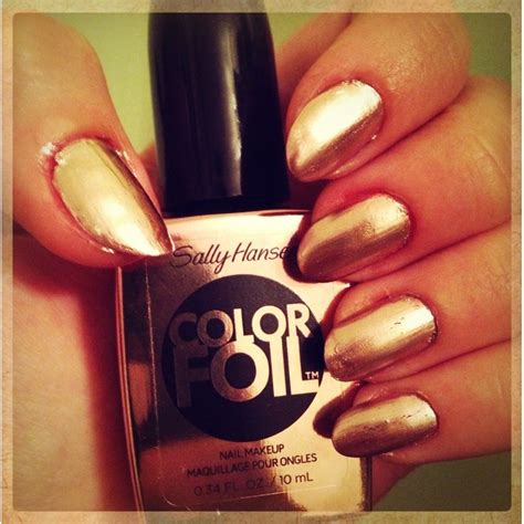sally hansen foil nail polish in rose copper metallicnails foil nails metallic nails nails
