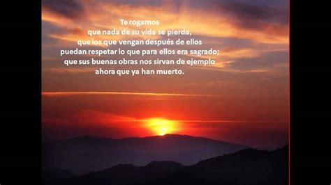 ORACIÓN POR NUESTROS DIFUNTOS - YouTube