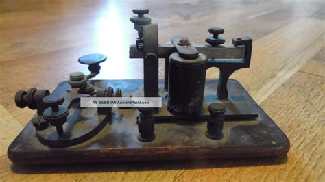 Antique Manhattan Electric Supply Co Morse Code Telegraph Key And Sounder