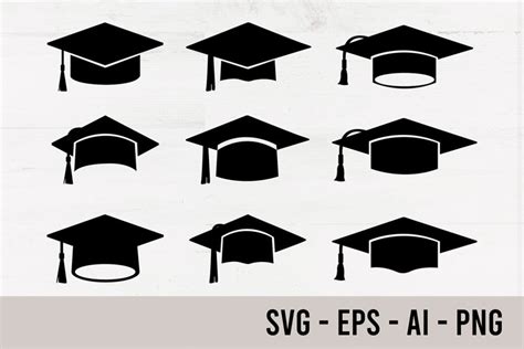 Clip Art And Image Files Card Making And Stationery Graduation Hat Svg File