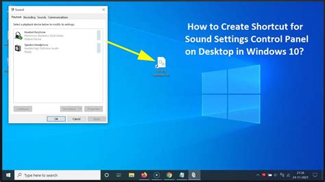 How To Create Shortcut For Sound Settings Control Panel On Desktop In