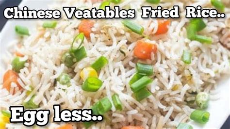 Vegatables Fried Rice Restaurant Style Quick And Easy Eggless