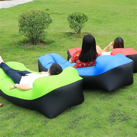 Camping Lazy Bag Inflatable Air Sofa Laybag Sleeping Bag Adult Beds Air
