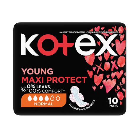 Kotex Young Maxi Normal Pads 10 Pk Za