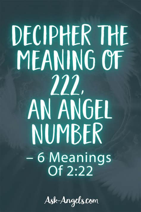 222 Meaning Decipher The 222 Angel Number Meaning Spiritual Meaning