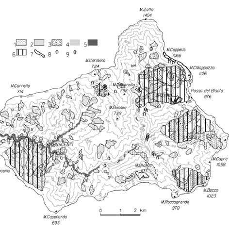 Carta Geomorfologica Schematica Della Val Graveglia Legenda 1