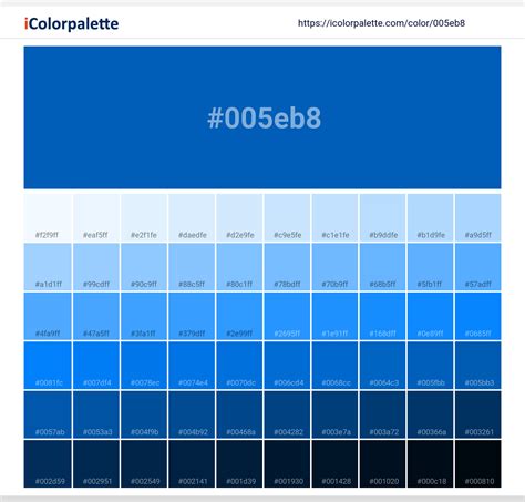 Pantone 300 C Color Hex Color Code 005eb8 Information Hsl Rgb