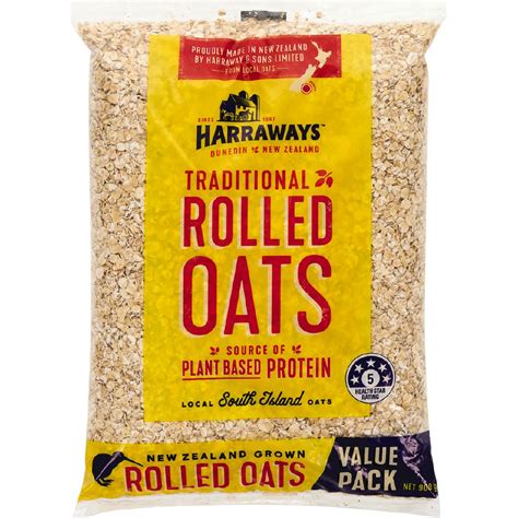 Harraways Rolled Oats Delicious Hearty Nz Rolled Oats 900g The Warehouse