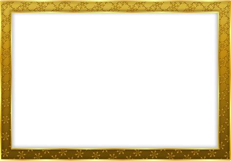 Rectangle Golden Frame PNG Free Download | PNG Mart