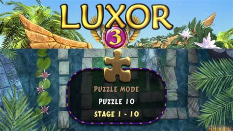 Luxor 3 Puzzle Mode Stage 1 Puzzle 10 Gameplay Youtube
