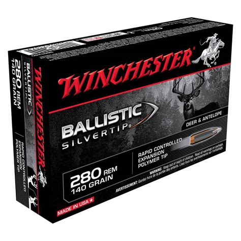 Winchester Ballistic Silvertip 280 Remington 140gr Ballistic Silvertip