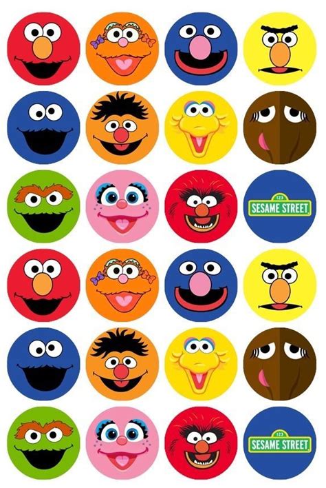 Sesame Street Printable Faces
